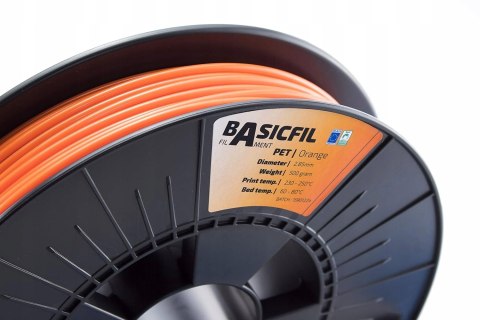 Pomarańczowy Filament do Drukarki 3D BASICFIL 2,85 mm Pomarańczowy Filament do Drukarki 3D BASICFIL 2,85 mm