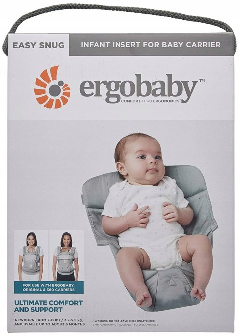 Wkładka do nosidełka ERGobaby Easy Snug, szara Wkładka do nosidełka ERGobaby Easy Snug, szara