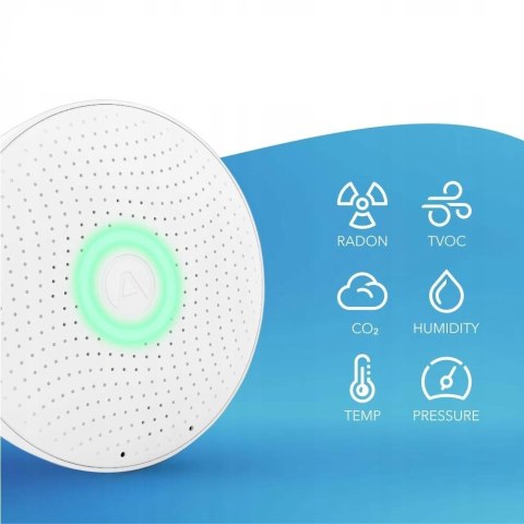 Czujnik dymu gazu smogu temperatury wilgotności Airthings bluetooth wifi Czujnik dymu gazu smogu temperatury wilgotności Airthings bluetooth wifi