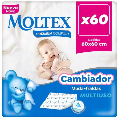 Moltex Premium Comfort Podkłady dla niemowląt do przewijania 60x60cm 60szt. Moltex Premium Comfort Podkłady dla niemowląt do przewijania 60x60cm 60szt.