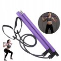 PRZENOŚNY ZESTAW DRĄŻKÓW DO PILATESU Z TAŚMĄ OPOROWĄ REGULOWANY DO DOMOWEGO