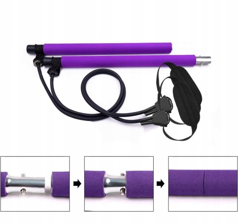 PRZENOŚNY ZESTAW DRĄŻKÓW DO PILATESU Z TAŚMĄ OPOROWĄ REGULOWANY DO DOMOWEGO PRZENOŚNY ZESTAW DRĄŻKÓW DO PILATESU Z TAŚMĄ OPOROWĄ REGULOWANY DO DOMOWEGO