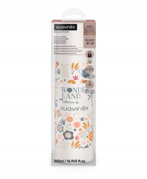SUAVINEX Termos na napoje 500ml beżowy liberty Wonderland SUAVINEX Termos na napoje 500ml beżowy liberty Wonderland