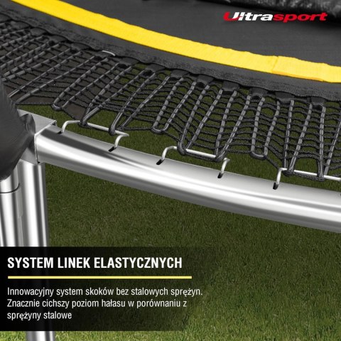 Trampolina z siatką Ultrasport 244 cm FT 8 (244-252 cm) Trampolina z siatką Ultrasport 244 cm FT 8 (244-252 cm)