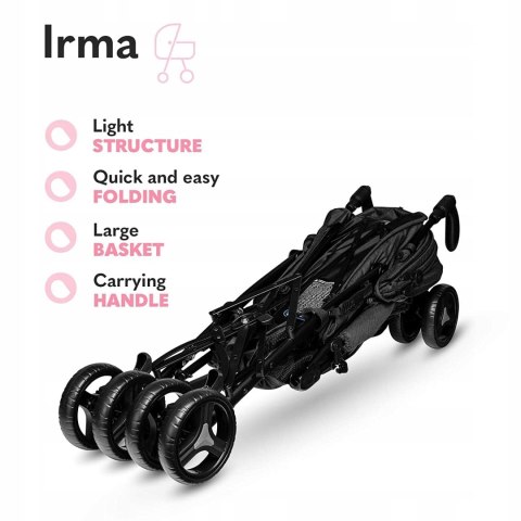 Wózek spacerowy Lionelo Irma czarny Wózek spacerowy Lionelo Irma czarny