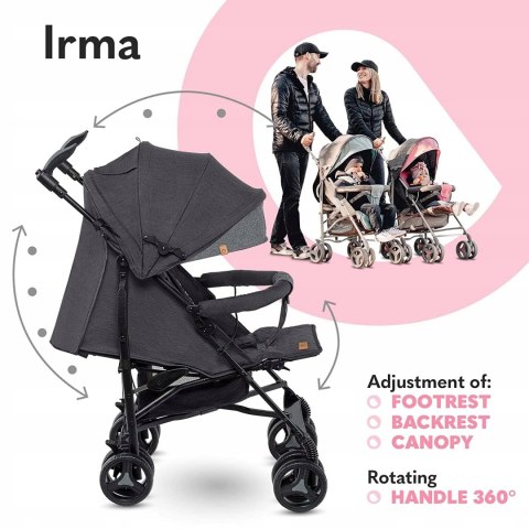 Wózek spacerowy Lionelo Irma czarny Wózek spacerowy Lionelo Irma czarny