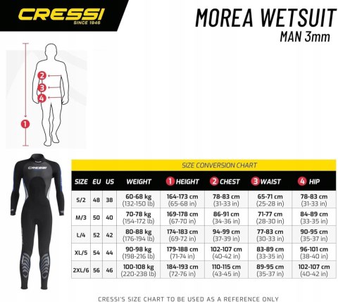 Cressi Men's Morea Man Wetsuit Mokry skafander