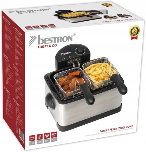 Frytkownica tradycyjna Bestron 2000 W 4 l 3 kosze Frytkownica tradycyjna Bestron 2000 W 4 l 3 kosze