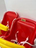 Hudora huśtawka dla dziecka ogrodowa plastikowa czerwona 12 m +