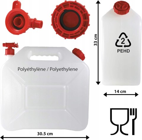 Kanister z kranikiem na wodę CAO Camping Food Jerry Can 10 l Kanister z kranikiem na wodę CAO Camping Food Jerry Can 10 l
