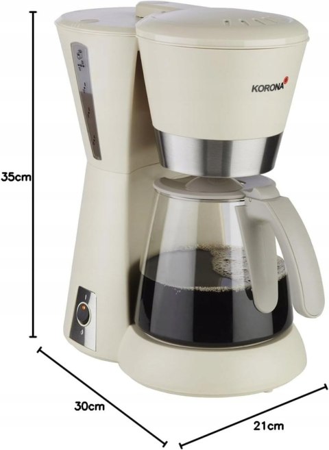 Przelewowy ekspres do kawy KORONA 10205 1,25L kremowy Przelewowy ekspres do kawy KORONA 10205 1,25L kremowy