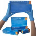RĘKAWICE NITRYLOWE BEZPUDROWE 100 SZTUK BLUE L