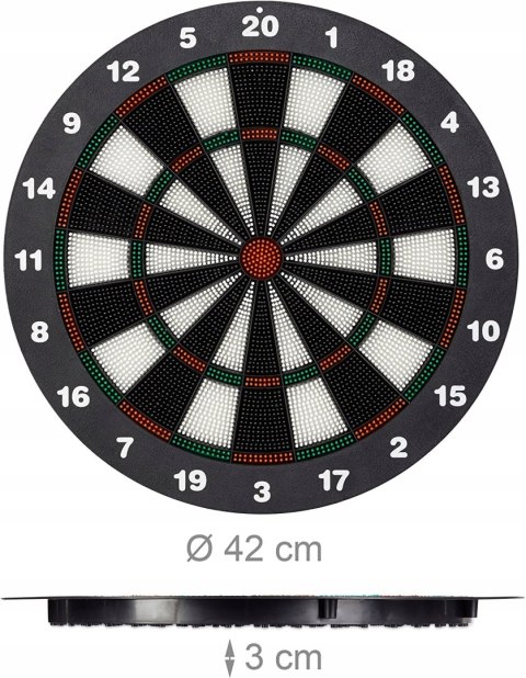Relaxdays Tarcza do darta 42cm Softdart 6x Rzutki Relaxdays Tarcza do darta 42cm Softdart 6x Rzutki