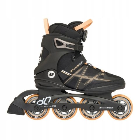 Damskie rolki rekreacyjne K2 Alexis 80 BOA czarno-pomaranczowe 37 Damskie rolki rekreacyjne K2 Alexis 80 BOA czarno-pomaranczowe 37