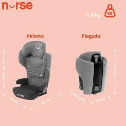 Fotelik Nurse Spring iSize, 100-150 cm, 4-12 lat, Isofix