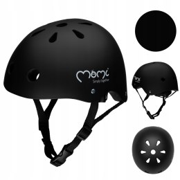 Kask dziecięcy MoMi Mimi 48-55 cm czarny matowy