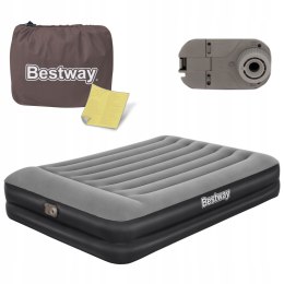 Materac dwuosobowy Bestway 203 x 152 x 46 cm szary