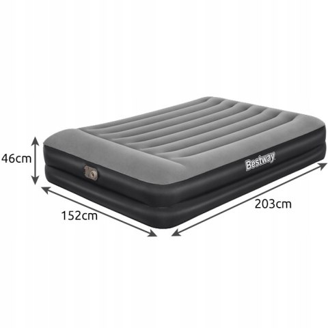 Materac dwuosobowy Bestway 203 x 152 x 46 cm szary Materac dwuosobowy Bestway 203 x 152 x 46 cm szary