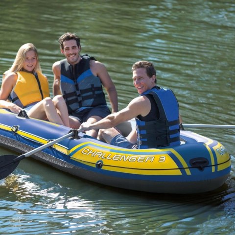 Ponton Intex Challenger zestaw nadmuchiwana łódź 3 osobowy 137 cm Ponton Intex Challenger zestaw nadmuchiwana łódź 3 osobowy 137 cm