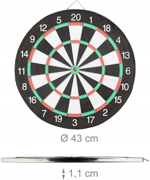 Relaxdays Tarcza do darta X2, 43 cm Relaxdays Tarcza do darta X2, 43 cm