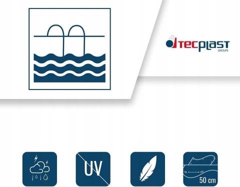 TECPLAST Plandeka basenowa 150 g/m² - 10 x 15 m powystawowy TECPLAST Plandeka basenowa 150 g/m² - 10 x 15 m powystawowy