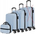NUMADA Zestaw walizek twardych 3 szt. 53 cm, 63 cm, 75 cm niebieskI