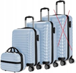 NUMADA Zestaw walizek twardych 3 szt. 53 cm, 63 cm, 75 cm niebieskI