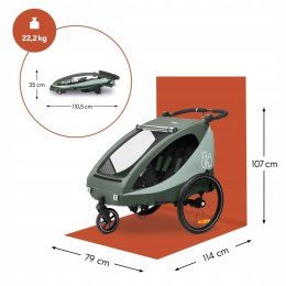 Przyczepka rowerowa dla dzieci Hauck Dryk Duo Plus