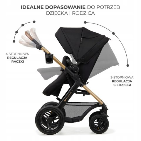 Wózek wielofunkcyjny 3w1 MOOV 2 AIR z fotelikiem MINK PRO czarny Wózek wielofunkcyjny 3w1 MOOV 2 AIR z fotelikiem MINK PRO czarny
