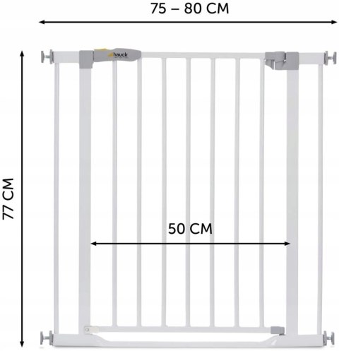 Hauck Clear Step Gate bramka ochronna 75-80 cm Hauck Clear Step Gate bramka ochronna 75-80 cm