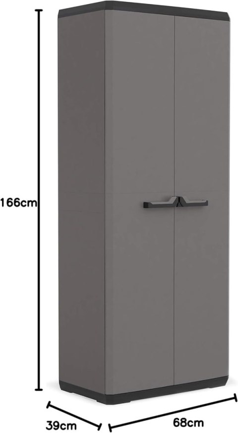 Keter Plus Szafa do Przechowywania, Szary, 68 x 39 x 166 cm Keter Plus Szafa do Przechowywania, Szary, 68 x 39 x 166 cm