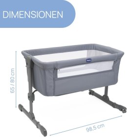 Chicco next2me Essential łóżeczko do 9kg grey