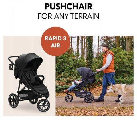 HAUCK RAPID 3 AIR Wózek spacerowy do 22 kg - Black HAUCK RAPID 3 AIR Wózek spacerowy do 22 kg - Black