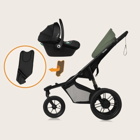 LIONELO AZURA Wózek do biegania od 6 miesięcy do 22 kg GREEN FOREST