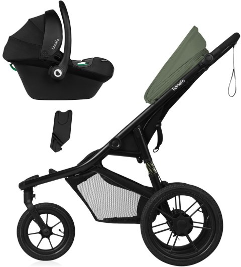 LIONELO AZURA Wózek do biegania od 6 miesięcy do 22 kg GREEN FOREST