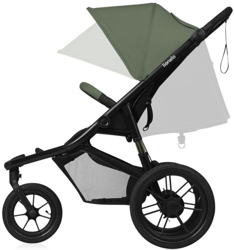 LIONELO AZURA Wózek do biegania od 6 miesięcy do 22 kg GREEN FOREST