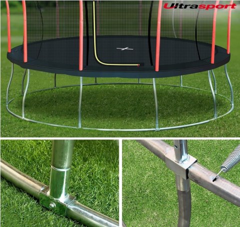 Trampolina ogrodowa z siatką Ultrasport Lotus 420cm Trampolina ogrodowa z siatką Ultrasport Lotus 420cm