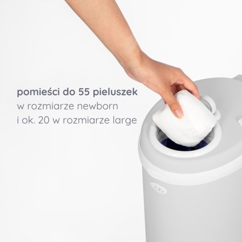 Ubbi Stalowy Kosz na Pieluchy Matte Grey Ubbi Stalowy Kosz na Pieluchy Matte Grey