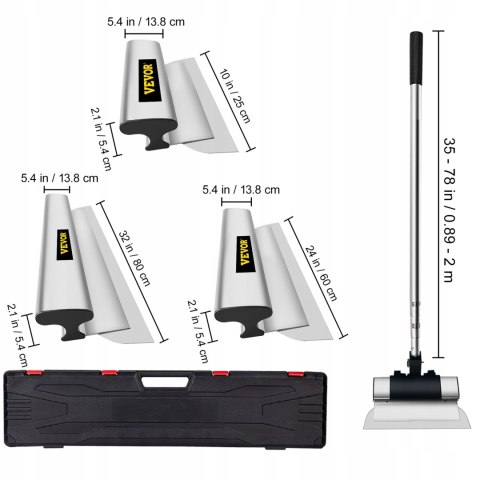 VEVOR Szpachla 25CM/60CM/80CM Długość 0,89-2M Szpachelka Tynkarska