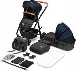 Wózek Lionelo Amber szary 2w1 niebieski