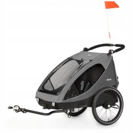 Hauck Przyczepa rowerowa 2 w 1 Buggy DRYK DUO grey