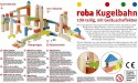 Roba klocki drewniane 100 el. tor kulkowy kulodrom