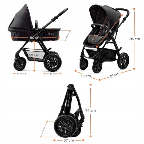 Wózek 3w1 Kinderkraft MOOV CT Black Wózek 3w1 Kinderkraft MOOV CT Black