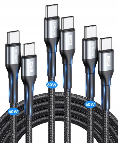 Zestaw Kabel USB C 3.1 A 2x1 m, 2x2 m Zestaw Kabel USB C 3.1 A 2x1 m, 2x2 m