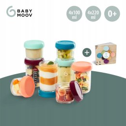 Babymoov Pojemniki słoiczki do żywności szklane 8 sztuk 100ml; 220ml