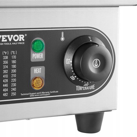 Barbecue grill elektryczny Vevor HT-818B srebrny/szary 2000 W Barbecue grill elektryczny Vevor HT-818B srebrny/szary 2000 W