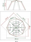 Namiot 8-os. COLEMAN Octagon widok 360° wodoszczelny 396 cm