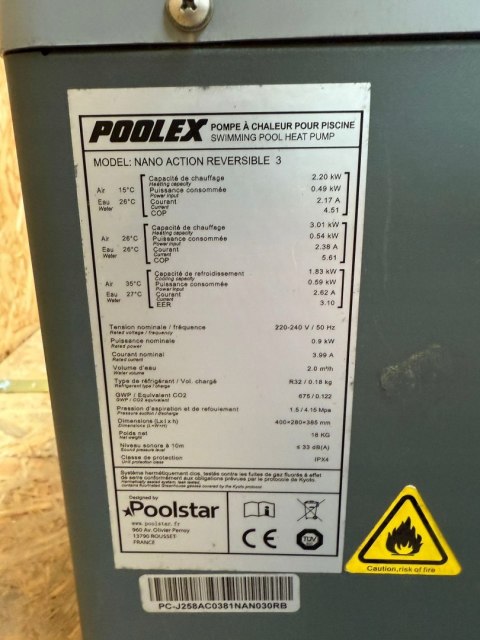 POOLEX Odwracalna pompa ciepła Nano Action 3W