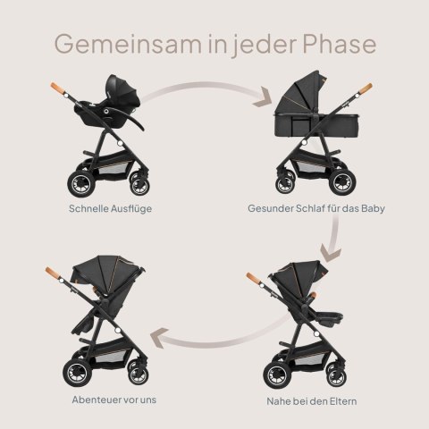 Wózek Lionelo Amber szary 3w1