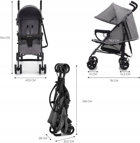 Wózek spacerowy Kinderkraft Tik szary Wózek spacerowy Kinderkraft Tik szary